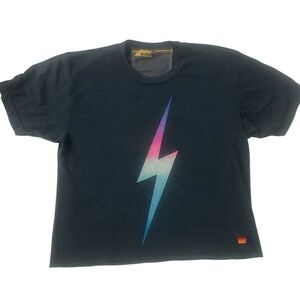 AVIATOR NATION Lightening Bolt Boyfriend Tee